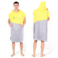 Benutzerdefinierte Mikrofaser -Baumwollstrand -Surf Poncho Handtuch wechseln